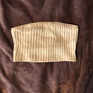 White Ribbed Tube Top / Bandeau
